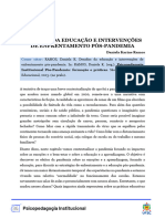 1-Desafio Da Educação e Intervenções de Enfrentamento Pós-Pandemia.