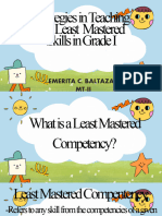 Least Mastered Competency