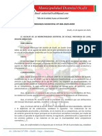 004 Ordenanza Que Regula El Otorgamiento de Licencias