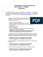 Requisitos Repositorio Institucional (Pregrado y Posgrado)