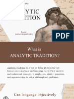 PHILOSOPHY - ANALYTIC TRADITION Report (LIGTAS, ELMER JUDE D.)