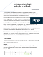 Transformações Geométricas - Translação, Rotação e Reflexão - Toda Matéria