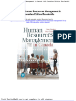 Test Bank For Human Resources Management in Canada 14th Canadian Edition Dessler