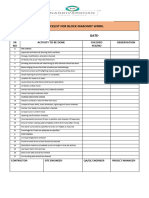 Checklist For Block Work Masonry