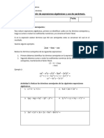 Guía 2 Reducción de Expresiones Algebraicas y Uso de Paréntesis