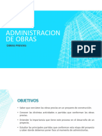 Capitulo N°1 Administracion de Obras - Obras Previas