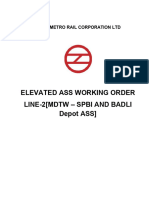 Working Order of ASS of L-2 MDTW-SPBI Badli Depot ASS