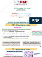 Métabolisme Des Lipides 2023 Partie 1