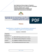 Modélisation Et Simulation D'un Générateur Synchrone À Aime