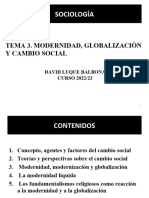 TEMA - 3 Modernidad Globalización y Cambio Social - 2023