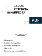 Apuntes Clase Monopolio, Mercados Competencia Imperfecta