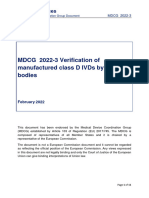 MDCG 2022-3 Verification of Manufactured Class D IVDs by Notified Bodies