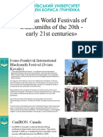 Famous World Festivals of Blacksmiths of The 20th - Early 21st Centuries