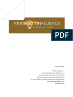 1000 Watt Influence The Workbook