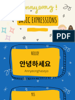 II. Basic Expressions in Korean Language