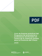 Guía de Buenas Prácticas Del Programa de Promotoras y Promotores Territoriales en Contra de La Violencia Sexista para La Provincia Del Chaco