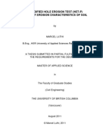 A Modified Hole Erosion Test (HET-P) To Study Erosion Characteristics of Soil