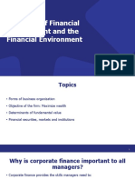 Topic 1 Overview of Financial Management and Financial Environment