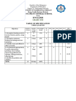 English 1 3rd Periodical Test With TOS MANOSA 1