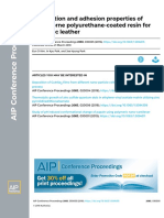 Preparation and Adhesion Properties of Waterborne Coated Resin For Synthetic Leather