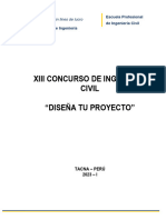 Xiii Concurso de Ingeniería Civil"diseña Tu Proyecto"