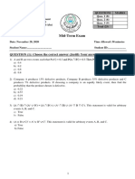 Mid-Term Exam Samples