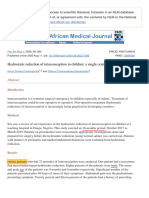 Hydrostatic Reduction of Intussusception in Children - A Single Centre Experience