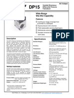 dp15 Variable Reluctance Pressure Sensor Capable of Range Changes