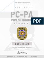 pdfCOMENTADO 3º Simulado Completo - Investigador PCPA - Projeto Caveira