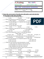 General Science Model Examination 6 For Grade 