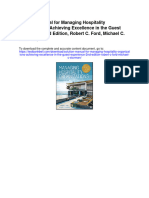 Solution Manual For Managing Hospitality Organizations Achieving Excellence in The Guest Experience 2nd Edition Robert C Ford Michael C Sturman