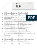 ELPs - Quadratic Equation