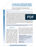 Simplified Methods For Microtiter Based Analysis of in Vitro Antioxidant Activity