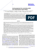 A Machine Learning Approach For Correcting Radial Velocities Using Physical Observablesastronomy and Astrophysics