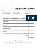 Proforma Invoice Template