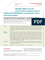 2021 ESC Utility CHA2DS2-VASc Score For Predicting Ischaemic Stroke in Patients With or Without AF A Systematic Review and Meta Analysis