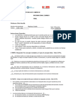 Tecnica de Comercio Internacional Examen Final: Profesora: Elvia Avecilla