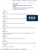 Test Bank For Financial and Managerial Accounting 15th Edition Carl Warren Jefferson P Jones William B Tayler