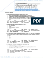 Test Bank For Macroeconomics Public and Private Choice 14th Edition James D Gwartney