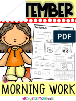 KindergartenMorningWorkSeptemberThemedDailyReviewMathReading 1