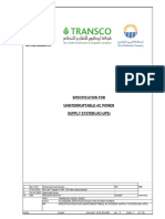 Specification For Uninterruptable Ac Power Supply System (Ac-Ups)