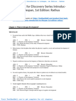 Test Bank For Discovery Series Introduction To Lifespan 1st Edition Rathus