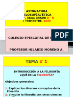 Tema # 1 Cep Qué Es La Filosofía Xi° 2019 Hilario