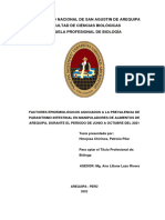 Factores Epidemiológicos Asociados A La Prevalencia de Enteroparasitos en Manipuladores de Alimentos