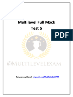 Multilevel Full Mock Test 5: Telegramdagi Kanal