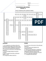 Activity Sheet - Sequences and Series For Grade 10