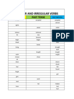 Test For Regular and Irregular Verbs