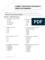 Numeracy Grade 6