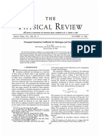 Townsend Ionization Coefficient For Hydrogen and Deuterium