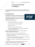 Tema3 RET COMUNICACION ORAL EN LA EMPRESA